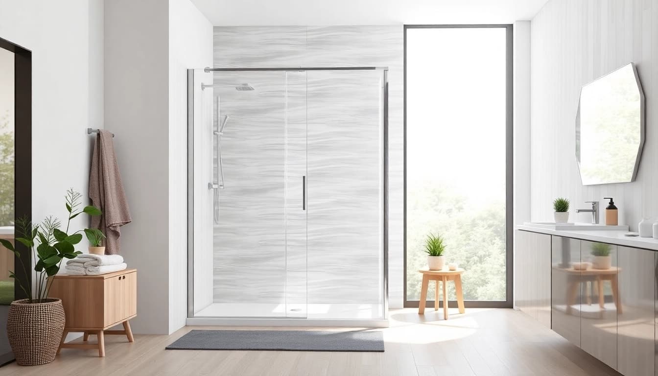 Erleben Sie die sonni Duschkabine 90x90 in einem modernen Badezimmer mit eleganten Details.