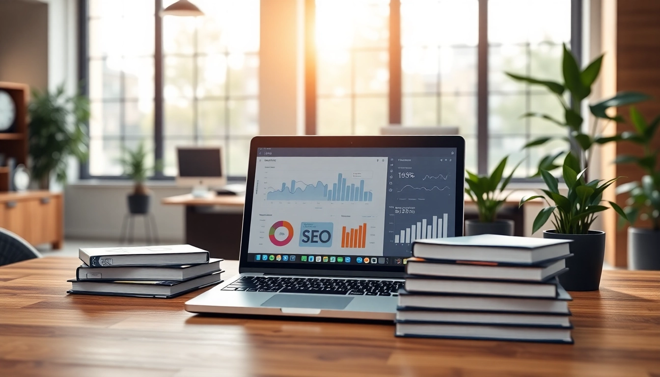 SEO Tipps für effektive digitale Marketingstrategien auf einem modernen Arbeitsplatz.