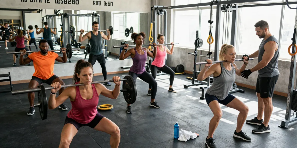 Kraftsportler trainieren im Steroidshop-Fitnessstudio und zeigen Stärke und Kameradschaft.