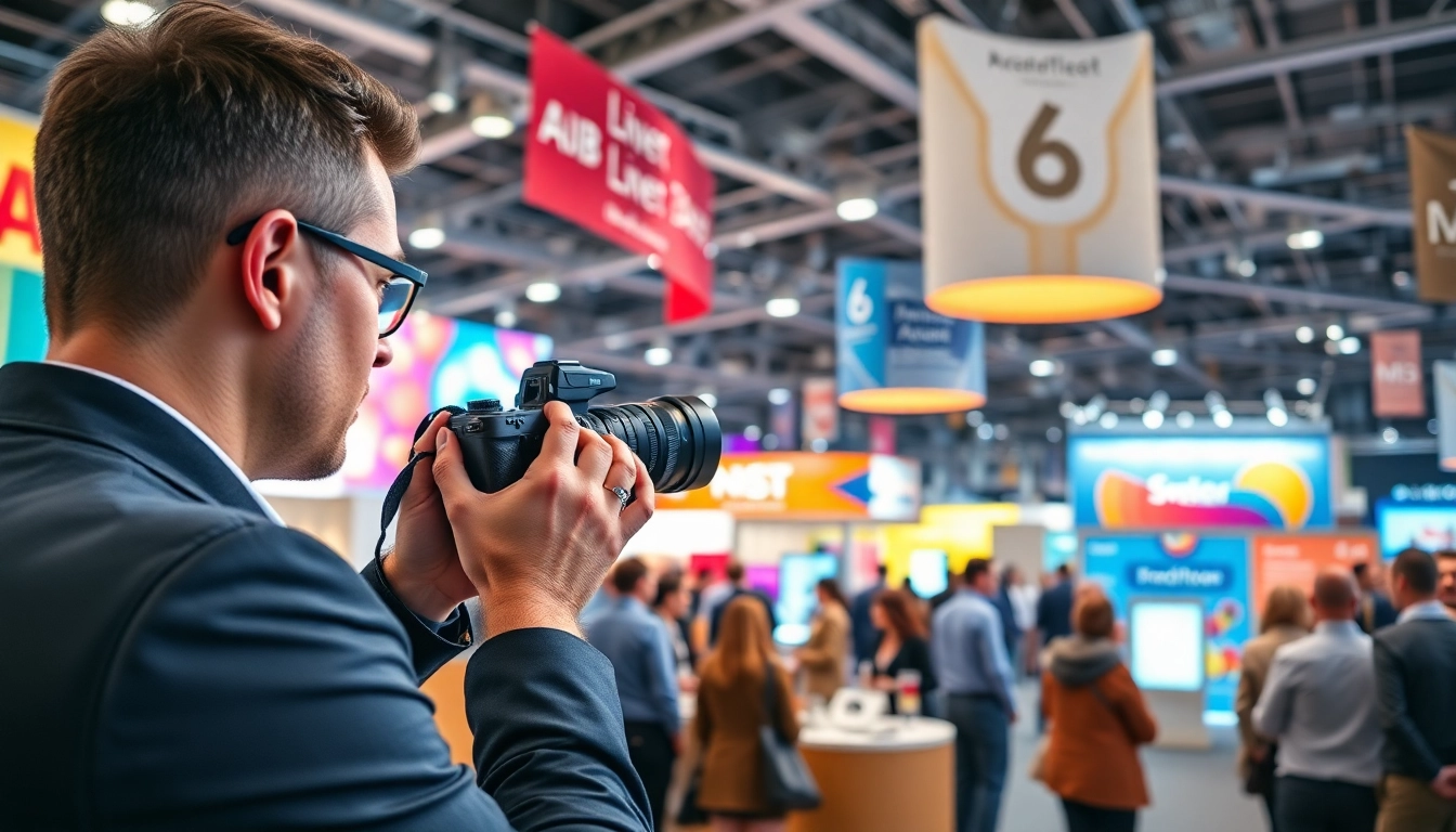 Messefotograf München beim Capturen lebendiger Momente auf einer Messe.