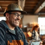 Effiziente Schrottabholung Düsseldorf durch professionelles Team in modernem Fahrzeug.