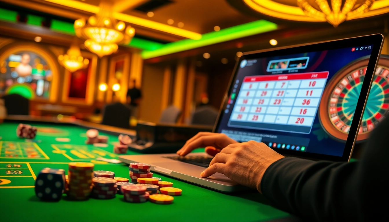 ZB368 players engaging in high-stakes betting at a vibrant online casino interface.