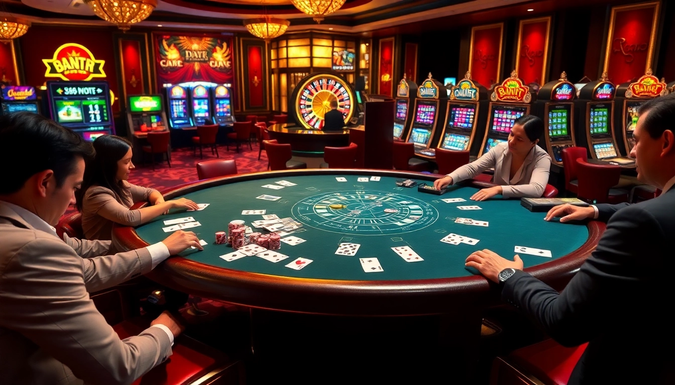 Experience the thrill of 33WIN with vibrant casino elements, including a blackjack table and roulette.