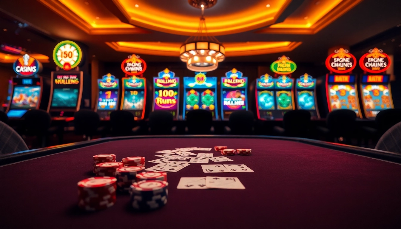 Engage in thrilling gambling action at https://f168.today/ with luxury casino tables and vibrant slot machines.