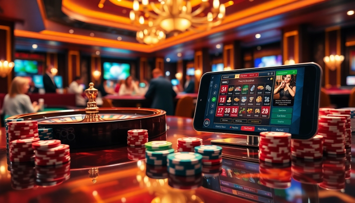 Experience the excitement of RR88 online gaming with vibrant roulette wheels and poker chips.