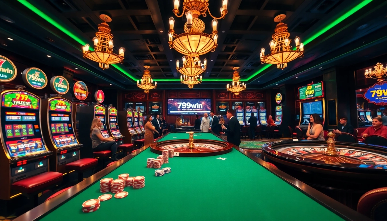 Enjoy the excitement at 789win club with vibrant slot machines and roulette tables.