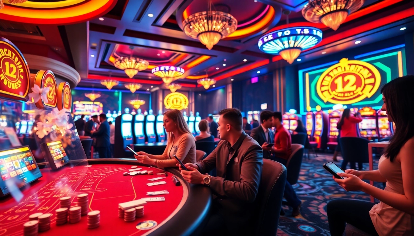 Engaging players using the uu88 tải app in a dynamic casino atmosphere full of action.