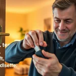 Schlüsseldienst Mannheim bietet professionelle Schlüsseldienstleistungen, wobei ein Techniker schadensfreie Türöffnungen durchführt.