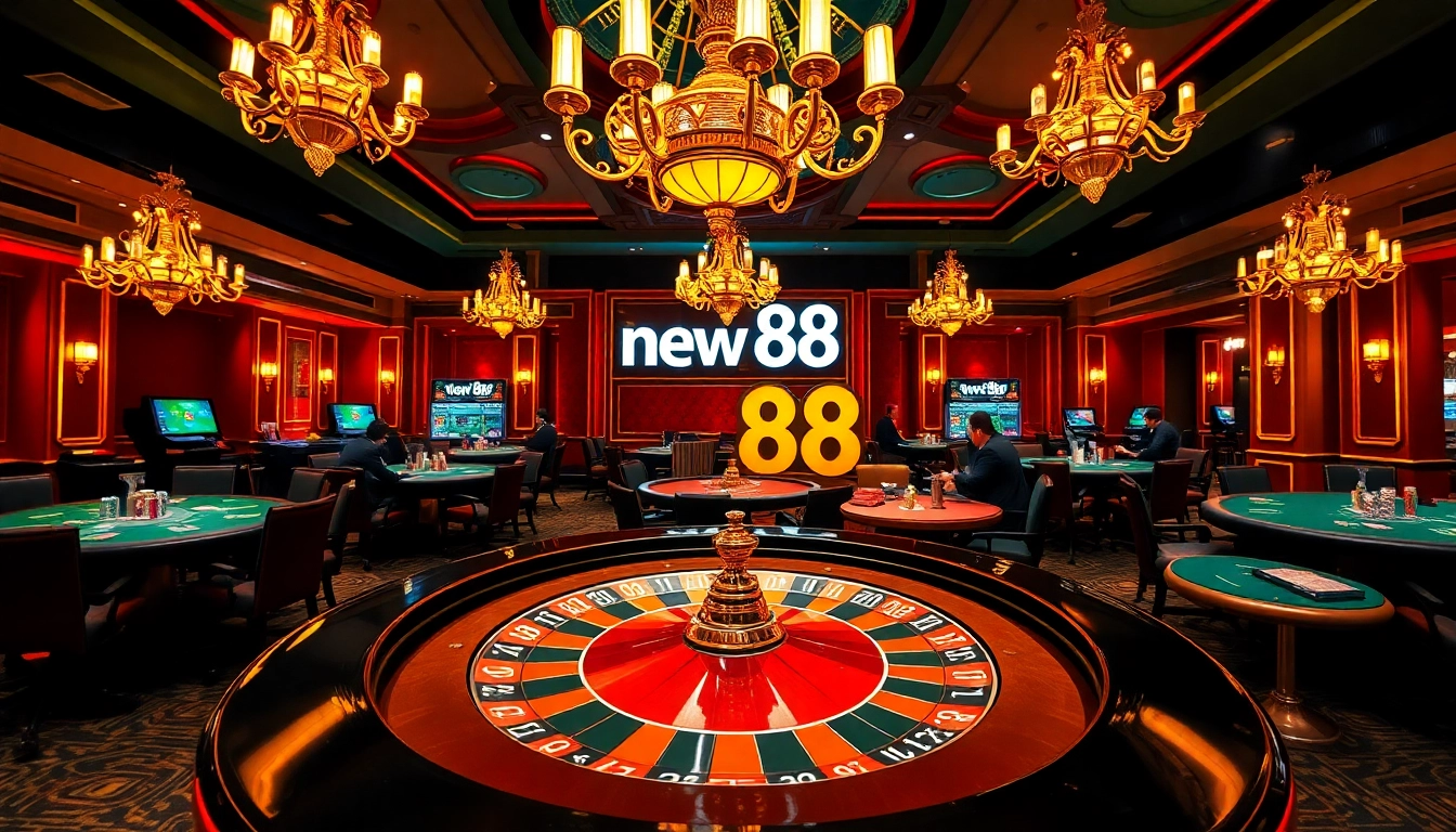 Experience the thrill of new 88 gaming with vibrant casino tables and players in action.