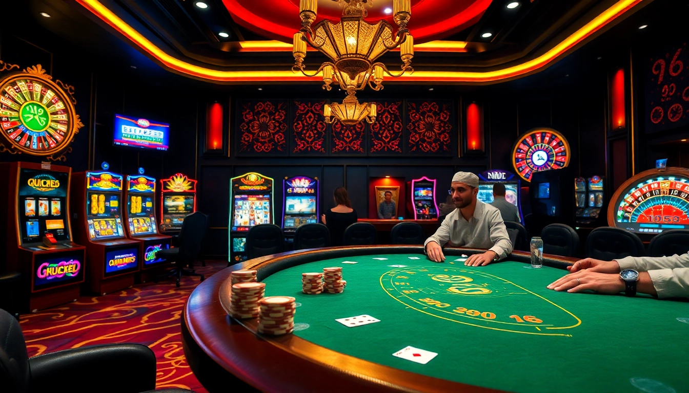 Engaged players at a vibrant casino table illustrating the online experience with https://nk88z.com/.