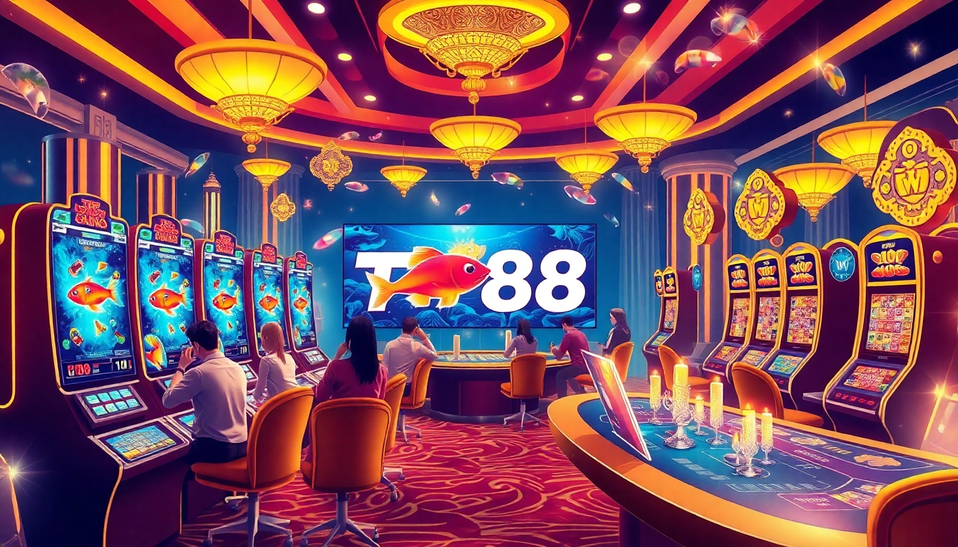 Experience thrilling gameplay at TT88 bắn cá with engaging fish shooting action and vibrant casino visuals
