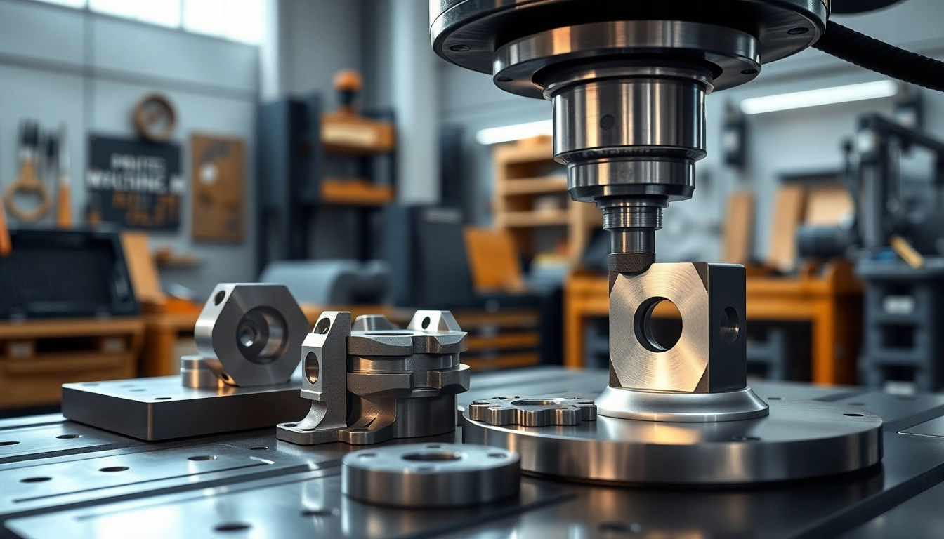 Präzise cnc frästeile in einer modernen Werkstatt unter natürlichem Licht.