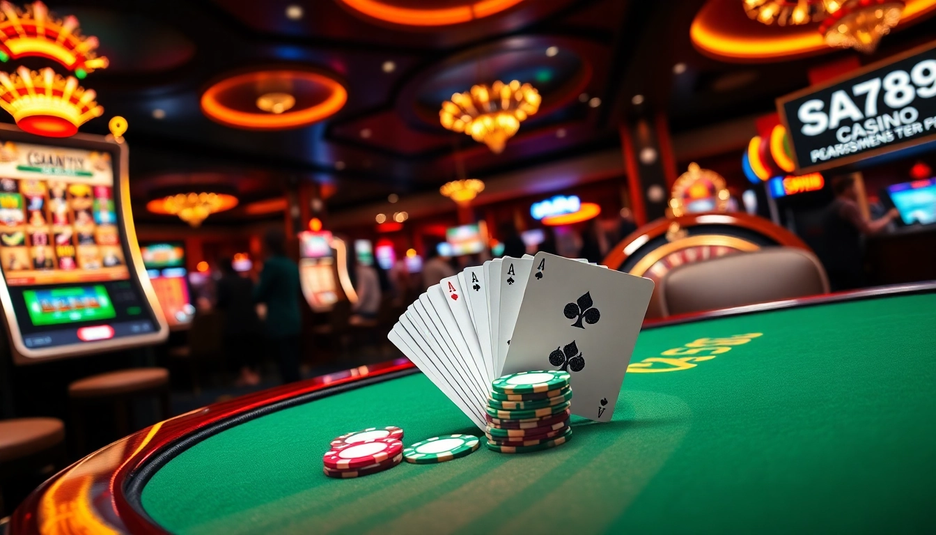 Experience the excitement of sao789 with vibrant casino games and poker at the table.