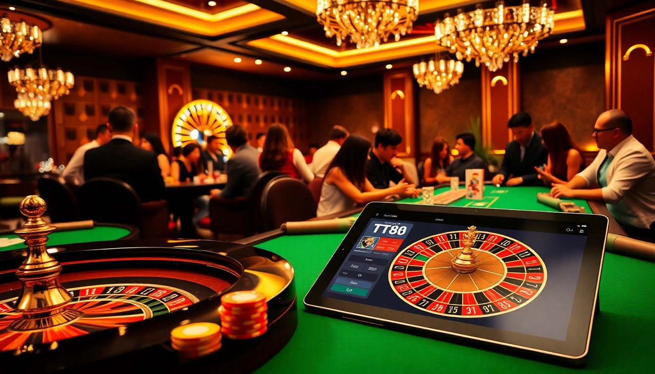 Experience thrilling casino action at TT88 with vibrant gaming tables and exciting roulette.